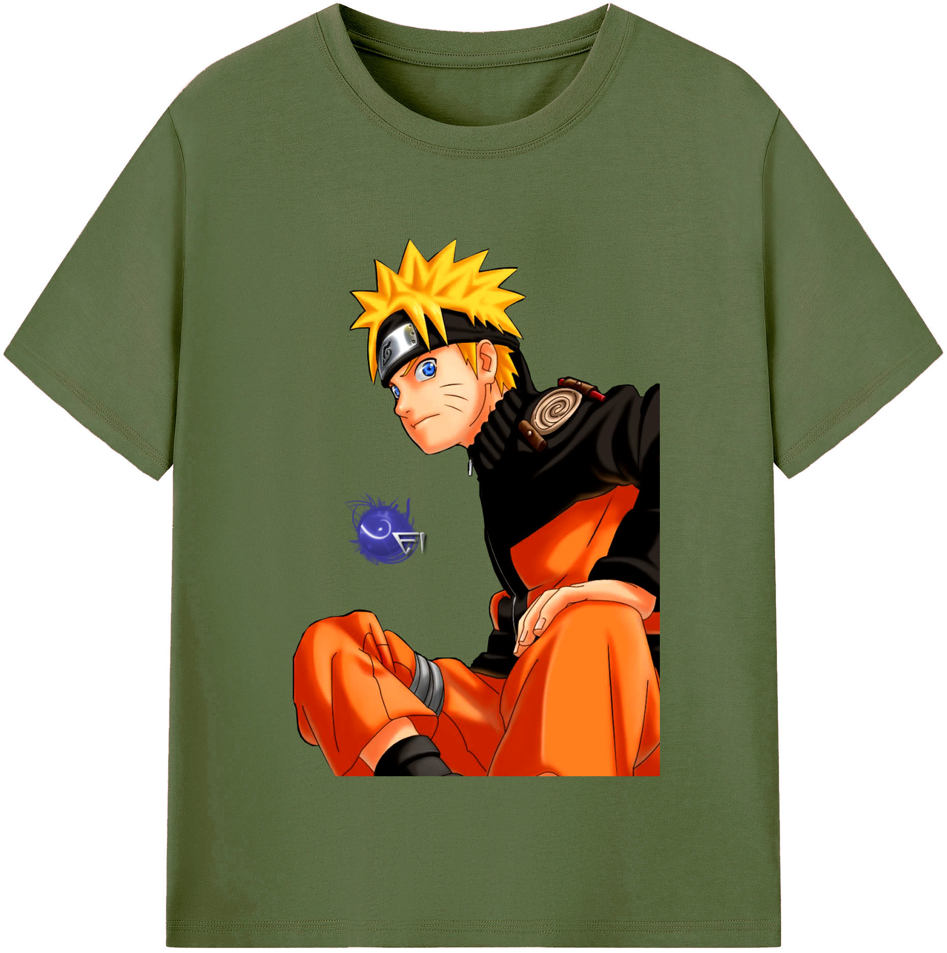 （画像用） NARUTO -ナルト- うずまき ナルト Uzumaki Naruto 綿100％半袖Tシャツ（フロントプリント）